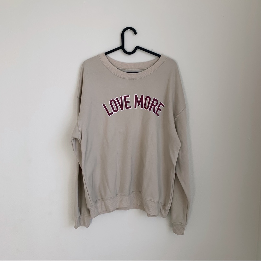 Zoe + Liv Oatmeal crew neck sweatshirt